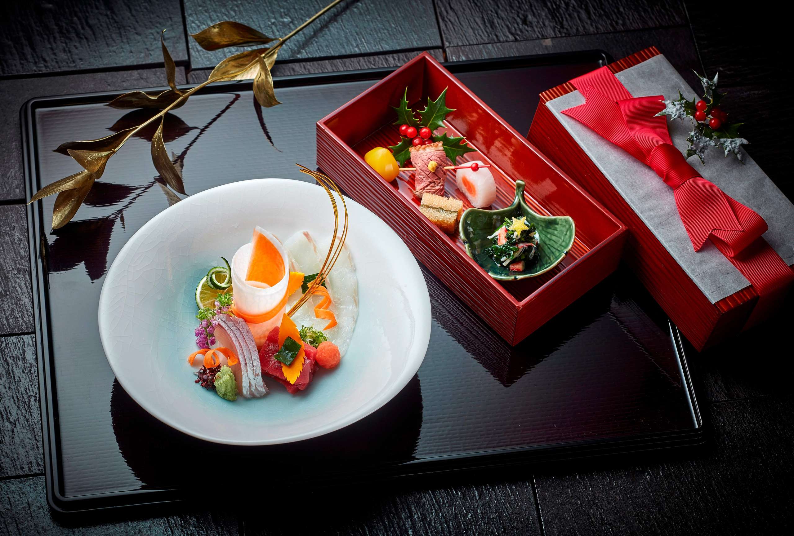 A bento box presenting salad